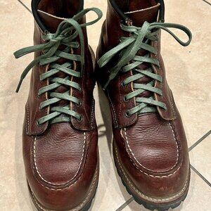 Red Wing 4183 Heritage Roughneck Leather Moc Toe Vibram Boots - Men's Size 7.5 D